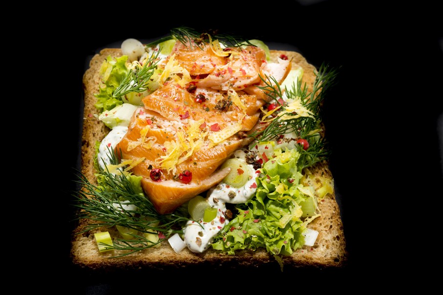 Toast mit Lachs