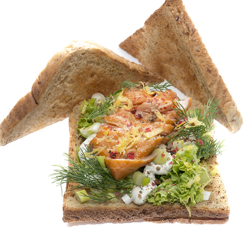 Hamburger Rezept - hier Burger Lachs auf Toast