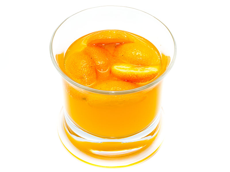 Kumquatbowle im Glas - modernes Partygetränk