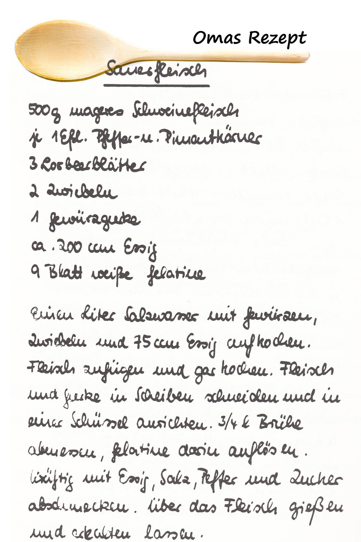 Sauerfleisch aus Omas Kochbuch Rezepte