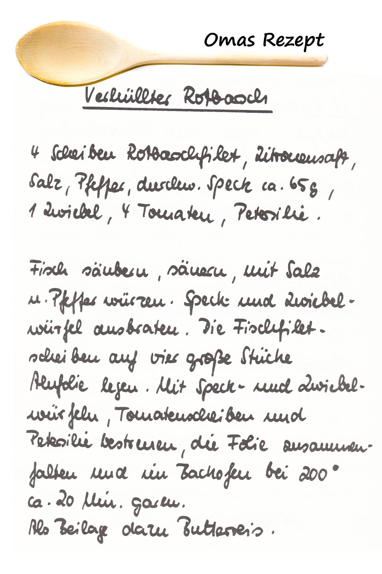 Verhüllter Rotbarsch aus Omas Kochbuch 