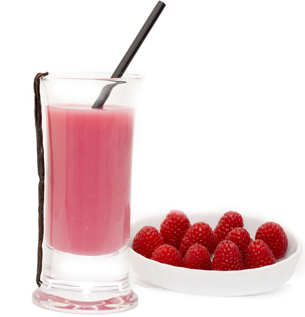 Himbeer-Smoothie im Glas